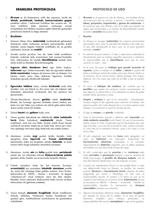 erabilera protokoloa